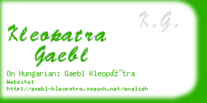 kleopatra gaebl business card